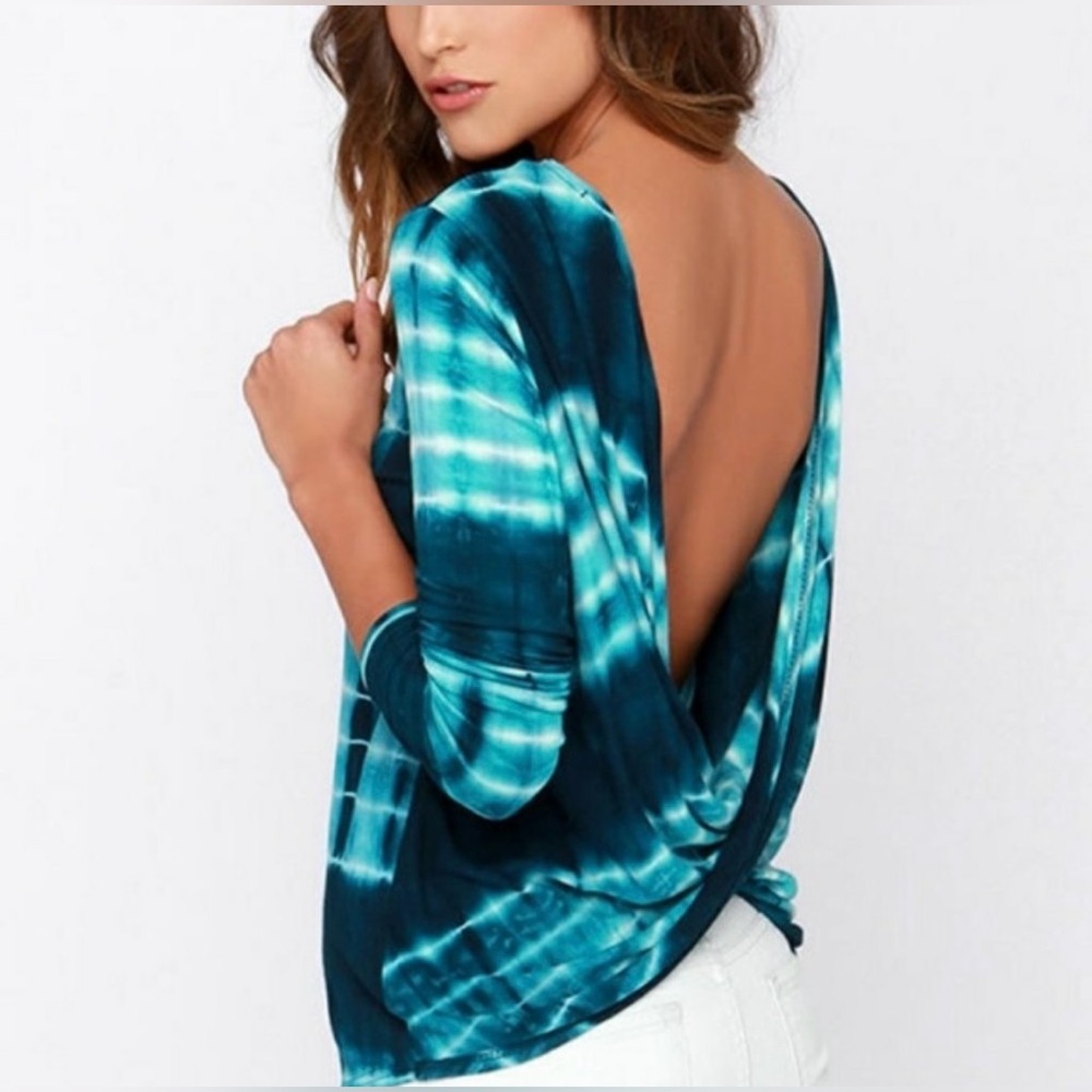 LULUS Only In Retro-spect Tie-Dye Top